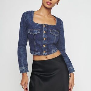 Reformation top never worn denim
